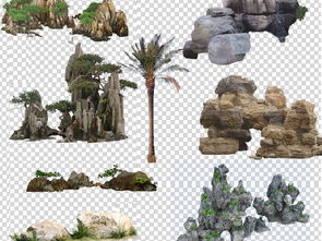 精品假山花草設計素材 花卉與苗木種植的視覺藝術